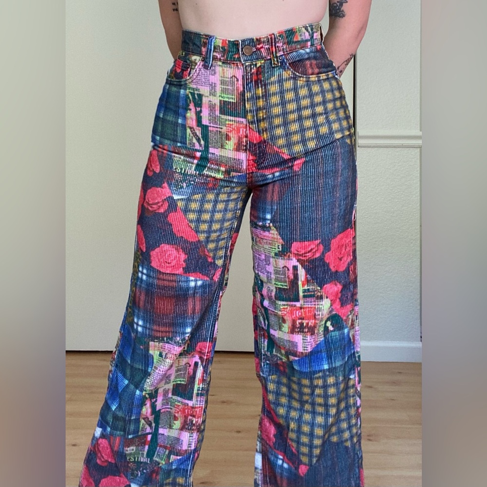 BDG Urban Outfitters High & Wide Corduroy Jeans Size 27 Multicolor